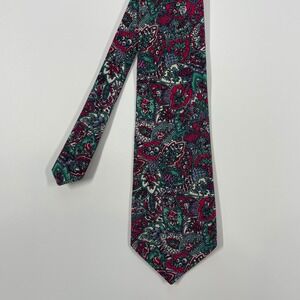 Rohde Royce Multicolor Floral Paisley Cotton Necktie Mens OS